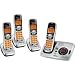 Uniden DECT 6.0 Silver Cordless Digital Answering System with Caller ID and Four Handsets (DECT1580-4)