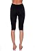 Emmalise Women's Capri 17 in Knee Length Bermuda Seamless Legging - Black, One Size