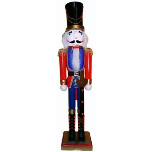42 Inch Nutcracker Red Jacket Blue Pants Black Sword