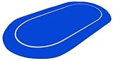 Sure Stick Rubber Foam Poker Table Top Layout - Blue