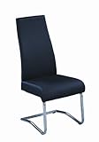 BERNSTEIN Freischwinger Esszimmerstuhl Stuhl Leder Optik schwarz weiß 170