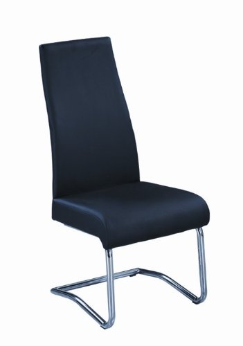 BERNSTEIN Freischwinger Esszimmerstuhl Stuhl Leder Optik schwarz weiß 170