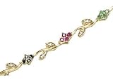 Signature Diamond & Stone Vine Bracelet 18K GOLD OVER STERLING