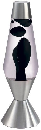Lava Lite 16" Lava Lamp - Black/Clear/Silver