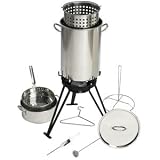 Outdoor Gourmet 30 Quart Professional Grade Ultimate Outdoor Cooking Set, Stainless Steel