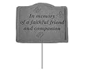 KayBerry Cast Stone Garden Stake In memory of 02101