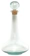 Spanish Recycled Glass Tall Decanter with Cork 10"H 48oz