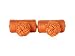 Orange Silk Knot Log Cufflinks with Presentation Box