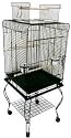 Brand New Parrot Bird Cage Cages Play w/Stand 24x24x63-0224BLK