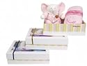Baby Blanket - Baby Gift Set - Elephant Toy (Pink)