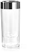 Prodyne WI-9 Wine-On-Ice Acrylic Wine Cooler with Brushed Chrome Rim