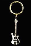 Electric Bass Guitar Key Chain - White - B001J1WYQM