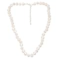 Sterling Silver Fwp Necklace - White ( 18" )
