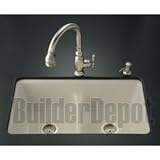 Kohler K-5838-7U-FD Deerfield Smart Divide Undercounter Kitchen Sink, Cane Sugar