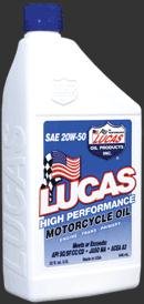 MOTORCYCLE OIL -- 20W50 -- QUART