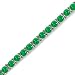 1 CT Emerald Bracelet 14K White Gold