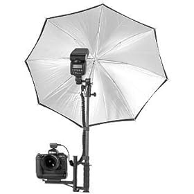 ALZO Ultra Flip Flash ® Bracket Canon EOS SLR Pro Umbrella Kit - Achieve studio quality images with your Portable Flash Canon Speedlite - by alzodigital.com