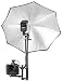 ALZO Flip Flash &reg; Bracket Umbrella Kit w/H-Bar - Achieve studio quality images with your Portable Flash Speedlight - for all DSLR - Requires Shoe Mount Adaptor for NIKON SB-900* - by alzodigital.com