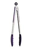 Premier Housewares Zing Silicone Tongs, Purple