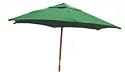 Real wooden and material garden parasol