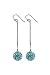 31t9Hu9UsNL. SL75  Sterling Silver Swarovski Crystal Fireball Linear Earrings