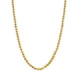 Alex Woo Chain 14k Yellow Gold Diamond Cut Ball Cha