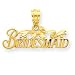 14k D/C Bridesmaid Pendant