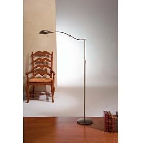 Holtkoetter Olde Bronze Finish Swing Arm Floor Lamp