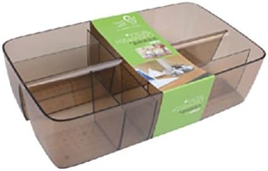 Comfort Zones Brown 2-in-1 Multifunction Floral Organizer Storage Box for Makeup Jewelry Kitchen Socks Underwear 275 x 155 x 70mm