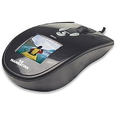 Maus mit digitalem Bilderrahmen, USB, drei Tasten mit Scrollrad, 800 dpi