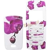 Purple Orchids White Faceplate w/ Battery Cover for Nokia 2128i 2115i 2116i 2125i 2126i
