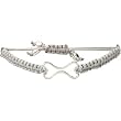 Heart U Back Sterling Silver Dog Bone Grey Cord Bracelet