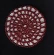 Burgundy Classic Crocheted Hair Bun Cover- LARGE