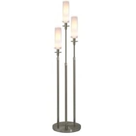 Sonneman 3033.01 Candle 3 Light Floor Lamp in Polished Chrome with Etched White Cased... by Sonneman