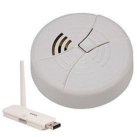 KJB Security C1253 Wireless Bottom View Smoke Detector Camera