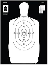 Law Enforcement Targets B-34R Reverse Of B-34 25 Yard Reduction Of B-27 Police Silhouette 17.5x23