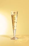 Champagne Glass, Champus, Cheers, Designer Gold and Silver Champagne Flute w/ Napkin in Gift Box