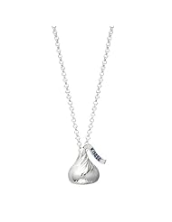 14KT White Gold Small Flat Back Shaped Hersheys Kiss Pendant