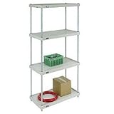 Plastic Shelving Unit 48Wx24Dx74H Solid Shelf