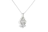 Sterling Silver Cubic Zirconia "Estate" Collection Chandelier Pendant by Crislu, 18"