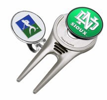 North Dakota Fighting Sioux Divot Tool Hat Clip With Golf Ball Marker Of 2)