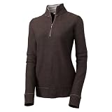 Smartwool Women's Paintbrush Half Zip in Chocolate Heather - Size Large