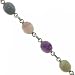 Rose, Violet, Blue, Yellow Quartz Bracelet in Sterling Silver 8.5 Inch