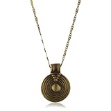 Vanessa Mooney Brass Spiral Pendant Necklace
