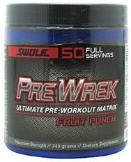 Swole Nutrition Prewrek Supplement, Fruit Punch, 50/SERV by SWOLE SPORTS NUTRITION