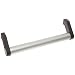 Aluminum Offset Pull Handle with Threaded Holes, Round Grip, Clear Anodized Finish