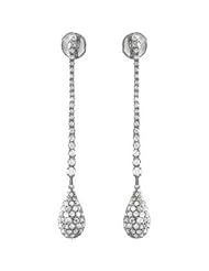 14K White Gold Pair 2 Ct Tw Dimaond Earrings