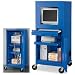 ATLANTIC METAL Economical Mobile Computer Cabinet for Extreme Environments - Blue
