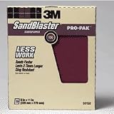 3M SandBlaster Pro-Pak 30150 Bare Surfaces Sandpaper, 150-Grit, 9-Inch x 11-Inch