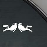 Scuba Diver Dive Couple Decal Diving Window Sticker